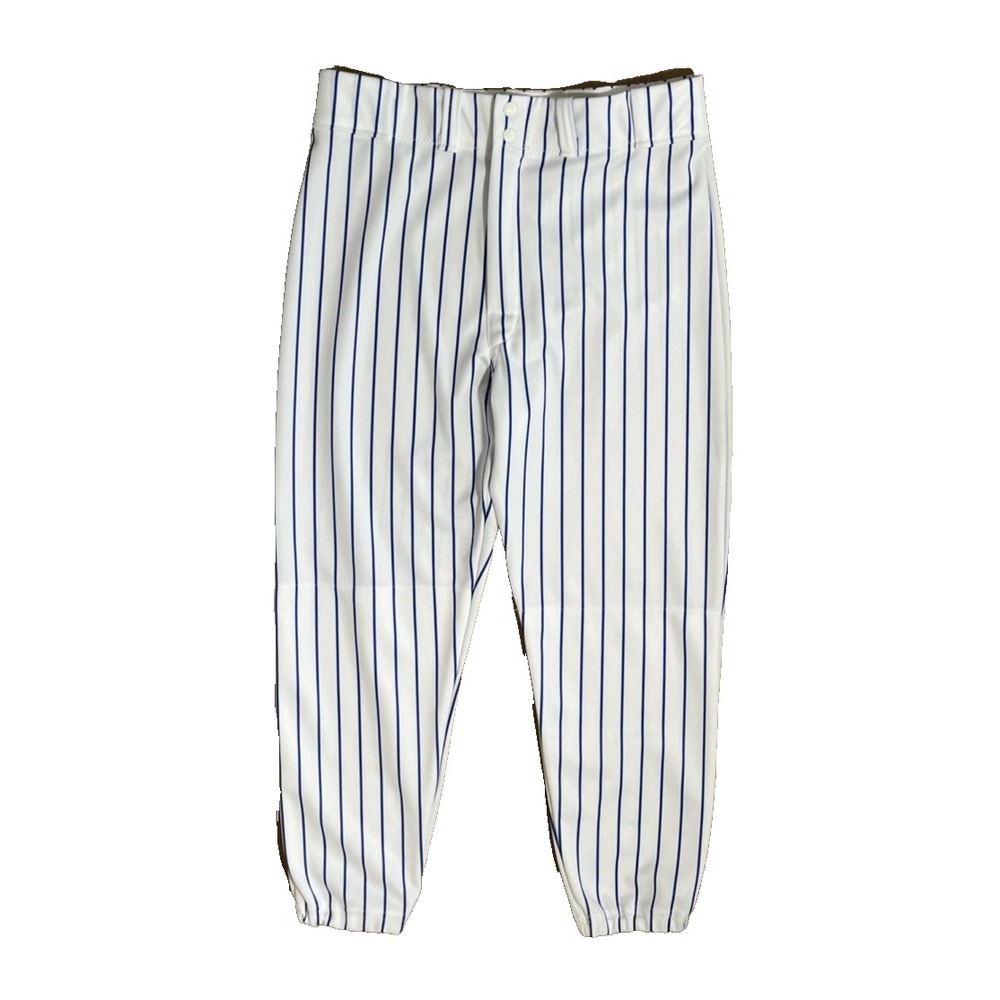 NEW Vintage 70s Baseball Pants RED FOX White Blue Pinstripes Men's Size Large